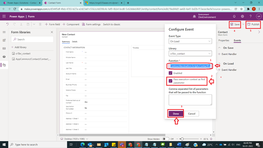 Link Web resource to a Form in Dynamics CRM